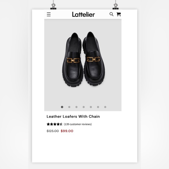 Lattelier Leather Loafers With Chain - Picture 16 of 16